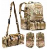 Тактичний великий рюкзак з підсумками TacticBag 45-55 л Камуфляж (1628818710)