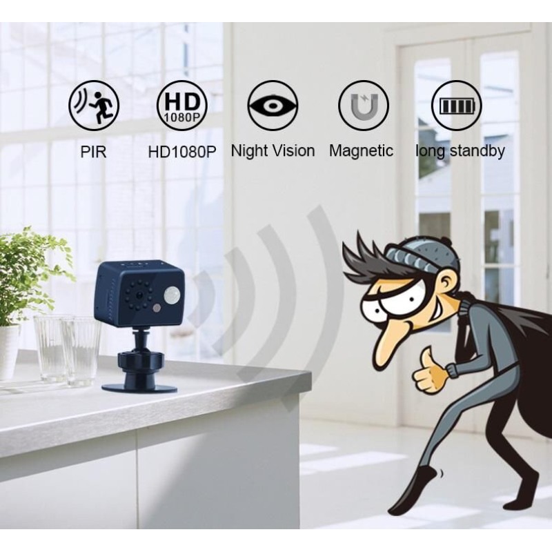 Міні камера з датчиком руху і записом з нічним баченням MD20, відеореєстратор з записом на флешку 30 днів