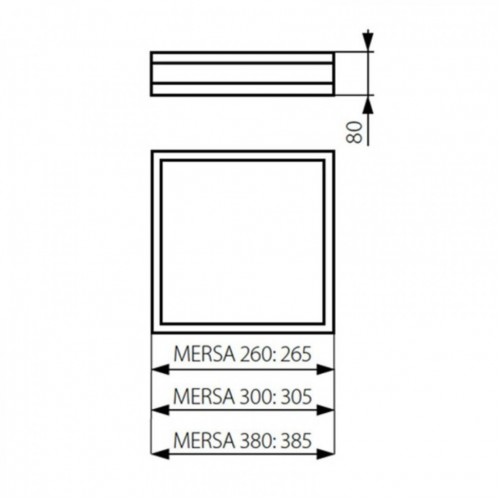 Стельовий світильник Kanlux Mersa 38.5x38.5x8 см Біло-чорний (Kan29051) Стельовий світильник Kanlux Mersa 38.5x38.5x8 см Біло-чорний (Kan29051)