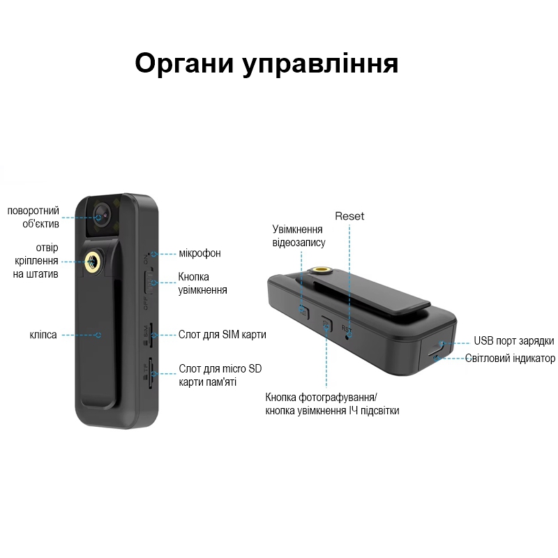 4G боді камера - портативний відеореєстратор під СІМ карту Vstarcam CB77-4G, запис у хмару