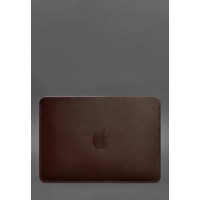 Чохол із натуральної шкіри для MacBook 13 дюйм Бордовий BlankNote