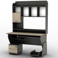 Стіл комп'ютерний Тиса Мебель СУ-24 Венге Молочний 1740x680x1200 мм Стіл комп'ютерний Тиса Мебель СУ-24 Венге Молочний 1740x680x1200 мм