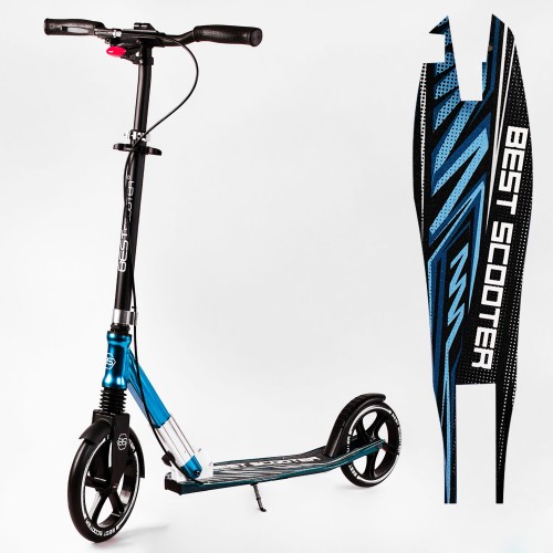 Двоколісний складаний самокат Best Scooter 100 кг Black and blue (113198)