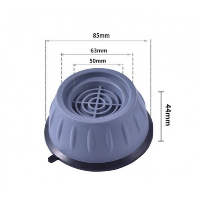 Антивібраційні підставки для пральної машини Mine 4 шт Сірий (hub_b32zpo)