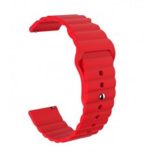 Ремінець BeWatch 20мм силіконовий для годинника універсальний Wave Червоний (1010704)