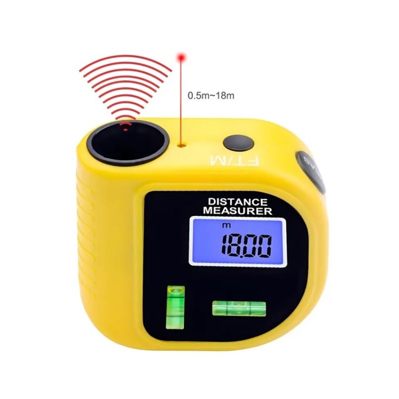 Лазерний дальномір рулетка RoHS CP-3010 з рівнем до 18м UKC