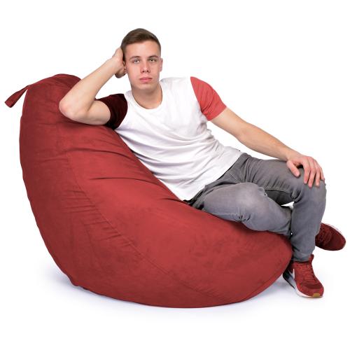 Крісло Мішок Груша Замша 150х100 Студія Комфорту Великий бордовий Крісло Мішок Груша Замша 150х100 Студія Комфорту Великий бордовий