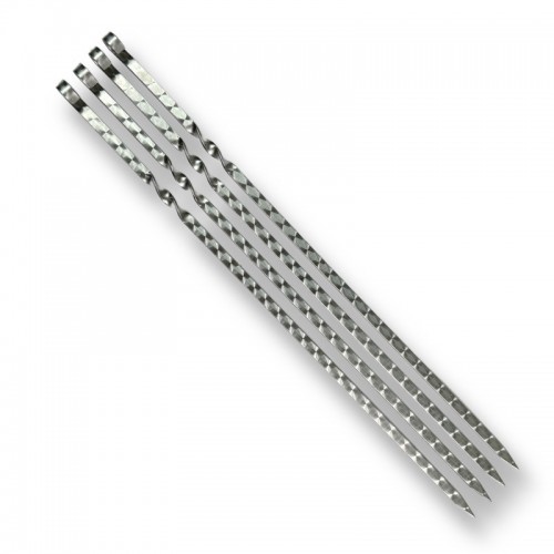 Шампури з ручкою і кільцем Gorillas BBQ SKK81 45 см 4 шт (5463) Шампури з ручкою і кільцем Gorillas BBQ SKK81 45 см 4 шт (5463)