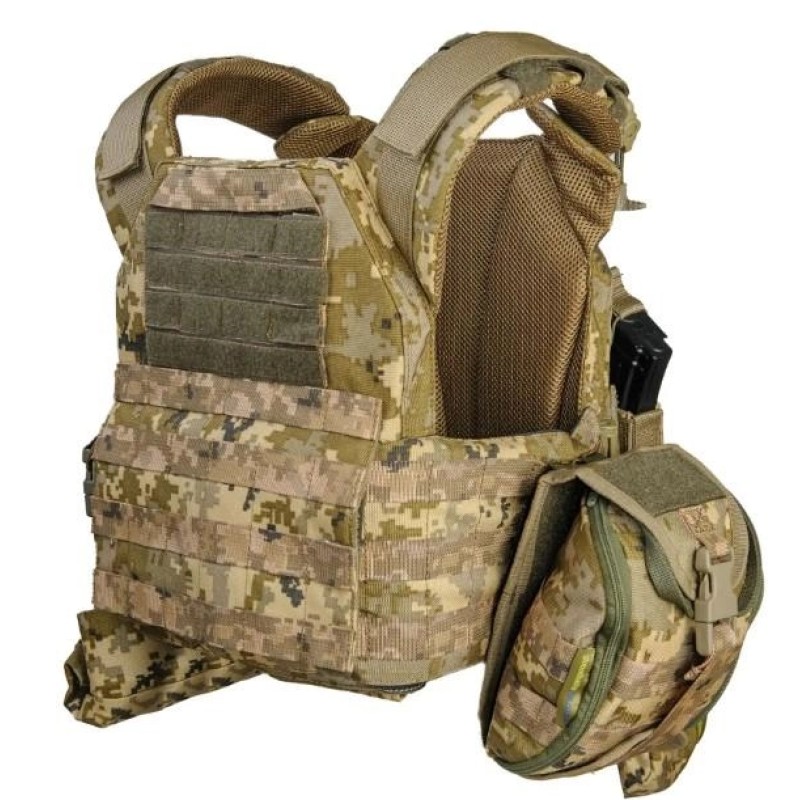 Плитоноска з підсумками без плит No Brand One Size Піксель (2013918643)