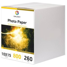 Фотопапір Galaxy 260 г/м2 RC Шовк-напівглянець 10x15 см Білий 800 шт