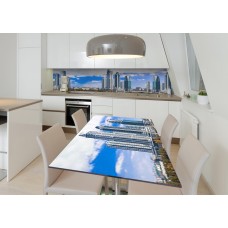 Наклейка 3Д вінілова на стіл Zatarga «Новий квартал» 650х1200 мм для будинків, квартир, столів, кафе