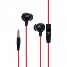 Дротові навушники Celebrat 3.5 mm FLY-1 вакуумні з мікрофоном 1.2 m Red