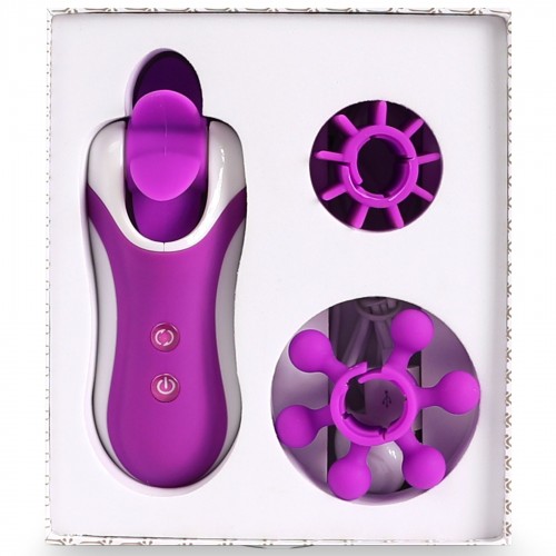 Стимулятор з імітацією оральних пестощів FeelzToys - Clitella Oral Clitoral Stimulator Purple