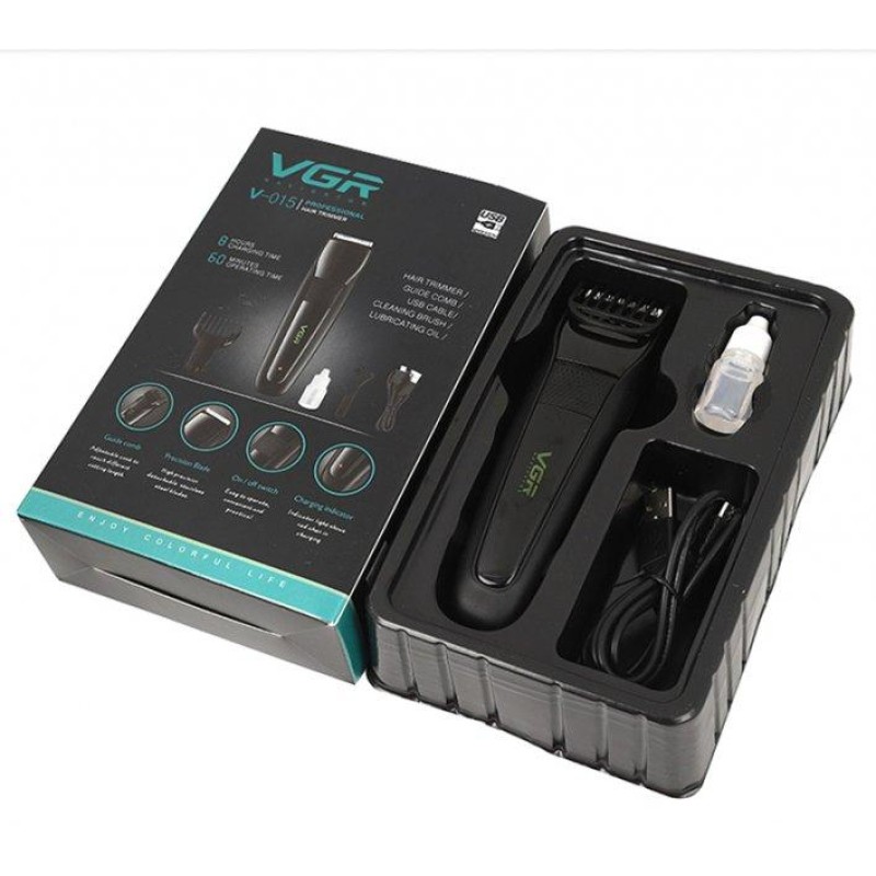 Машинка акумуляторна для стрижки VGR V-015 Чорний