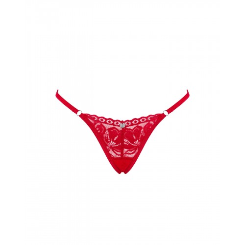 Мереживні стрінги Obsessive Lacelove thong M/L Red, низька посадка в інтернет супермаркеті PbayMarket!