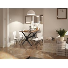 Обідній стіл Спектр Tenero Чорний оксамит/файрвуд 1200х750х750 (1000002181)