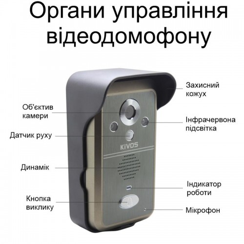 Безпровідний відеодомофон з датчиком руху Kivos KDB701 7