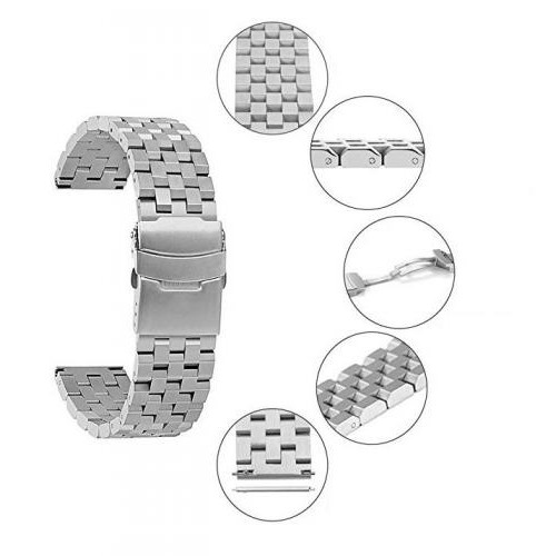 Ремінець-браслет BeWatch ширина 22 мм сталевий універсальний BeWatch Quadro Срібло (1024405) Ремінець-браслет BeWatch ширина 22 мм сталевий універсальний BeWatch Quadro Срібло (1024405)