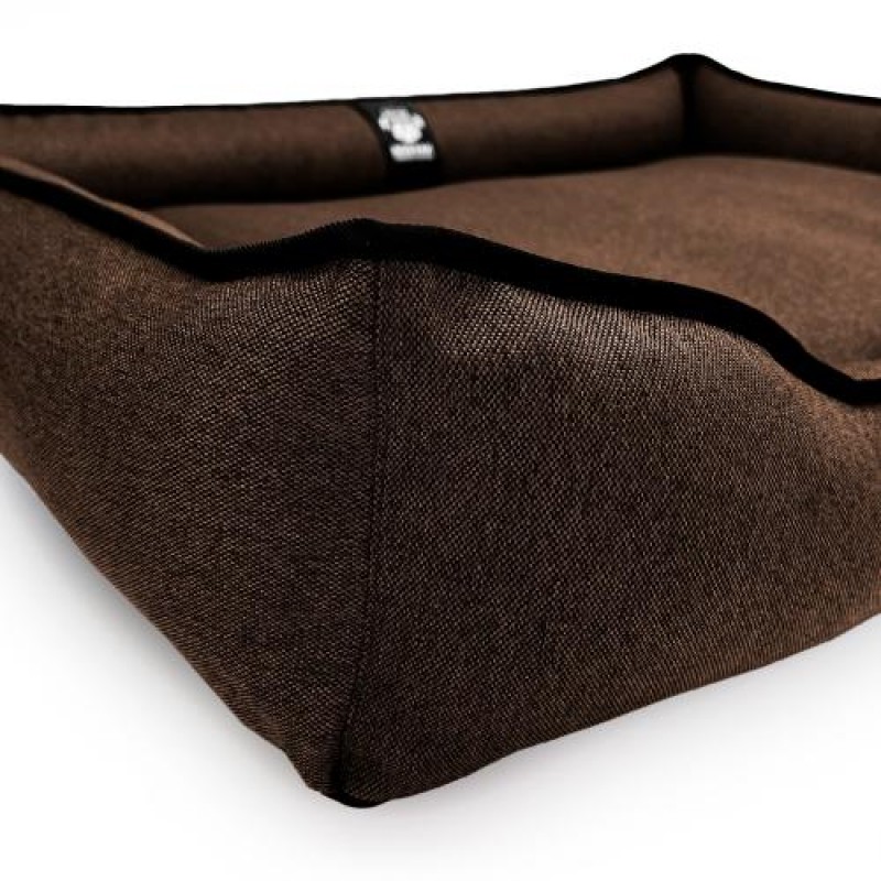 Лежак ліжко для собак всіх порід EGO Bosyak Рогожка L 90x75 Коричневий (спальне місце для великих собак)