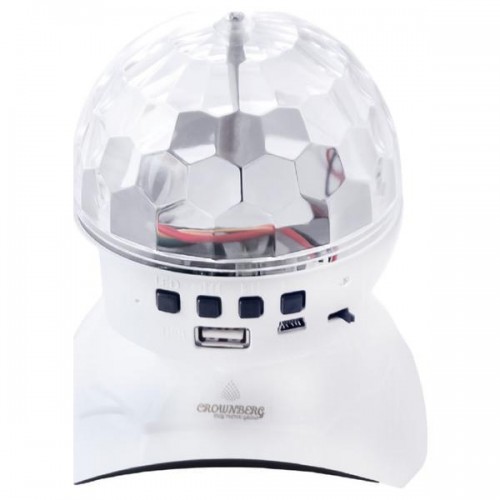 Диско Шар Акумуляторний Crownberg CB - 0308 З Блютуз Флешкой новорічна куля Диско Шар Акумуляторний Crownberg CB - 0308 З Блютуз Флешкой новорічна куля