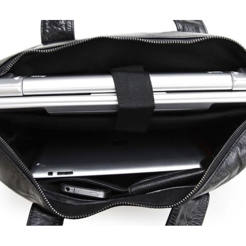Сумка чоловіча Vintage 14054 для ноутбука та документів Чорна, Чорний