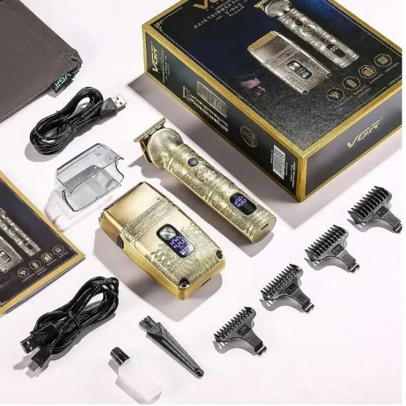 Набір для стрижки волосся бездротовий VGR V-649 8813 Gold
