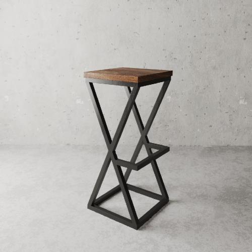 Барний стілець GoodsMetall у стилі ЛОФТ 750х350х350  Барний стілець GoodsMetall у стилі ЛОФТ 750х350х350