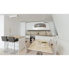 Наклейка вінілова на стіл Zatarga «Квітковий Велосипед» 600х1200 мм Z180645st