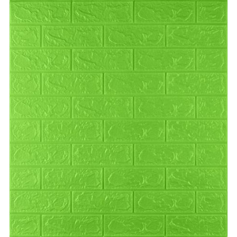 Самоклеюча декоративна 3D панель в рулоні 20м Під зелену цеглу 3D Loft 20000x700x3 мм