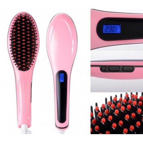 Гребінець-випрямляч Fast Hair Straightener Рожевий (hub_200520201643) в інтернет супермаркеті PbayMarket!