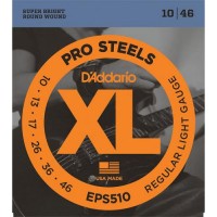 Струни для електрогітари 6 шт D'Addario EPS510 ProSteels Regular Light Electric Strings 10/46 Струни для електрогітари 6 шт D'Addario EPS510 ProSteels Regular Light Electric Strings 10/46