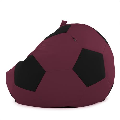 Крісло мішок М'яч Оксфорд 120см Студія Комфорту Великий Бордовий + Чорний