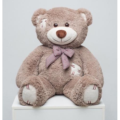 Плюшевий ведмідь із серцем Mister Medved Латки 100 см Капучино (073) Плюшевий ведмідь із серцем Mister Medved Латки 100 см Капучино (073)