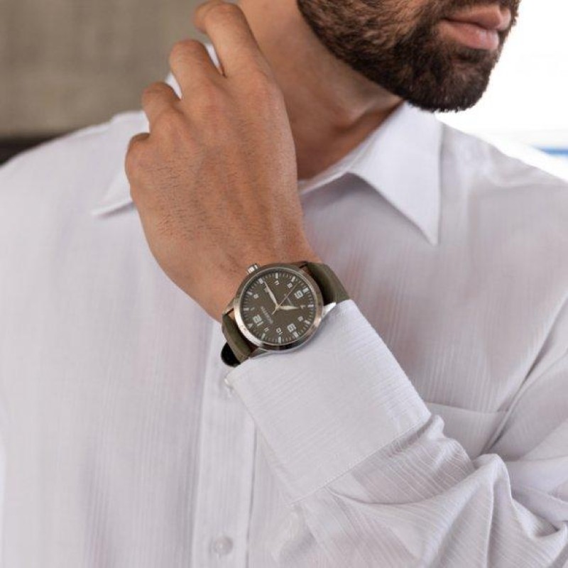 Водостійкий механічний годинник Ochstin Military silver