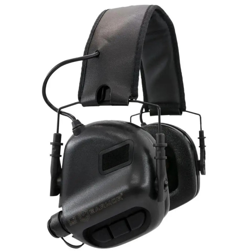 Тактичні активні навушники Earmor М32 + кріплення чебурашка OPS Core Чорний