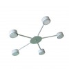Люстра стельова MSK Electric Copter 5 плафонів GX53 NL 8040-5 WH Білий 618716