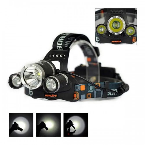 Ліхтарик налобний High Power HeadLamp 3xCree T6 з 3 діодами на акумуляторах + зарядка 12В на micro USB Ліхтарик налобний High Power HeadLamp 3xCree T6 з 3 діодами на акумуляторах + зарядка 12В на micro USB
