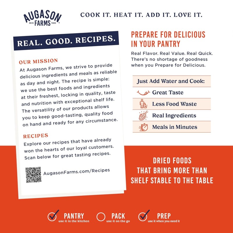 Картопляний крем-суп сублимований з великим терміном придатності 25 років Augason Farms, 36 порцій