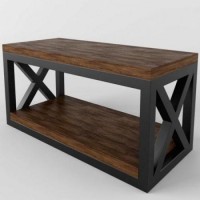 Кавовий журнальний столик у стилі Loft NS-648 430x900x450 мм Черный Кавовий журнальний столик у стилі Loft NS-648 430x900x450 мм Черный