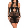 Cексуальна сукня-сітка з рукавичками We Love Чорна в інтернет супермаркеті PbayMarket!