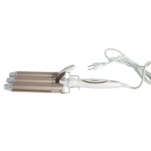 Потрійна плойка Kemei JFQ-KM-1010 White/Gold (1756374681) Потрійна плойка Kemei JFQ-KM-1010 White/Gold (1756374681)