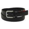 Шкіряний ремінь Skipper 110-130 x 3.5 см Чорний (1040-35)