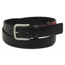 Шкіряний ремінь Skipper 110-130 x 3.5 см Чорний (1040-35)