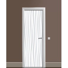 Наклейка на двері Zatarga «Хвилі спокою» 650х2000 мм вінілова 3Д наклейка декор самоклеюча