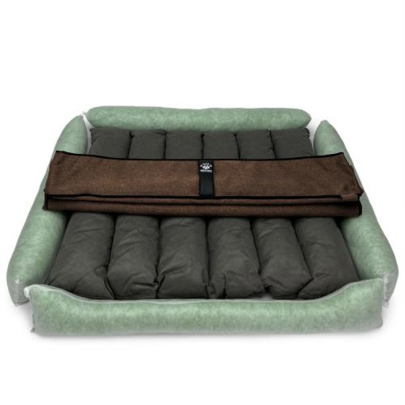 Лежак ліжко для собак всіх порід EGO Bosyak Рогожка 2XL 115x95 Коричневий (спальне місце для великих собак)