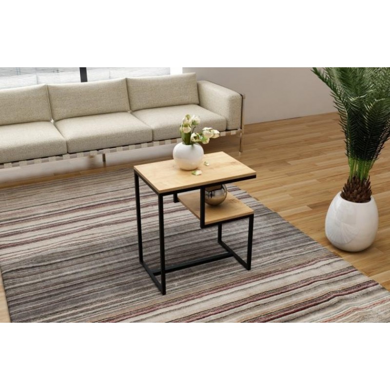 Приставний столик у стилі Loft NS-1501 680x600x400 мм Черный