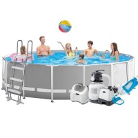Каркасний басейн Intex 26726-11, 457 x 122 см (7 г/год, 7 900 л/год, драбина, тент, підстилка, набір для догляду)