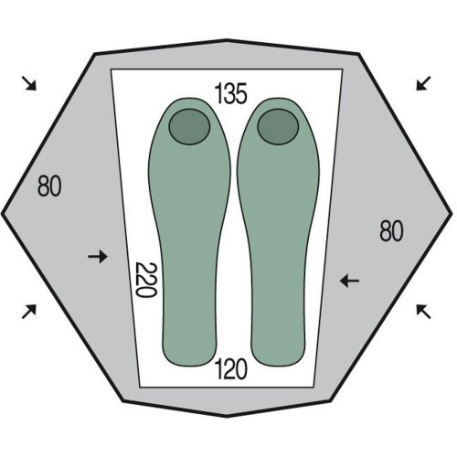 Намет 2-місний Pinguin Aero 2 Green (PNG 140.2)