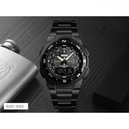 Чоловічий наручний годинник Skmei 1370 Black 1370BKBK (17130-hbr) Чоловічий наручний годинник Skmei 1370 Black 1370BKBK (17130-hbr)