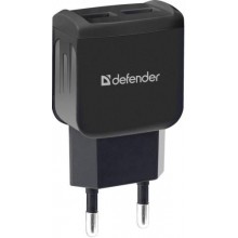 Мережевий зарядний пристрій Defender EPA-13 Black, 2xUSB, 5V/2.1A, package (83840) (6505075) Мережевий зарядний пристрій Defender EPA-13 Black, 2xUSB, 5V/2.1A, package (83840) (6505075)